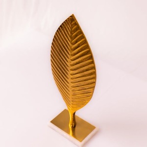Gold Plated Abstract Sculpture Contemporary Artistic Tabletop Decor Living Room Handmade Irregular Shape - Product Image 5