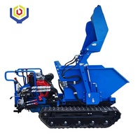 Hochwertiger TAISHANNIU Mini-Diesel-Raupentransporter mit Gummiketten, 6,6 kW/10 PS Motor, 3F+1R Getriebe, Pumpe, für den einfachen Einsatz in der Landwirtschaft