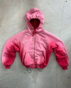 Sweat à capuche oversize en molleton uni unisexe décontracté rose automne à manches régulières en coton tricoté - Product Image 1
