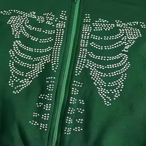 Nouvelle Arrivée Hiver Hommes Sweat-shirts à Strass Vente Chaude Respirant Écologique Personnalisable Couleur Unie Teinte Unie - Product Image 6