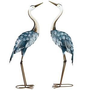 Sculture da Giardino con Gru Blu da 28,5 e 29 Pollici per Decorazioni di Patio, Prato e Cortile - Product Image 1