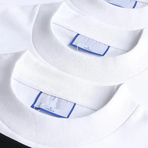 T-shirt uni blanc slim fit décontracté pour homme et femme, 100% coton, imprimé sur mesure, 300g, séchage rapide, haute qualité - Product Image 5