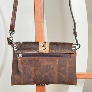 2025 plus récent gros mode dames petit cuir repoussé à la main élégant épaule et sac à bandoulière cheveux sur sacs à main en cuir de vachette - Product Image 5