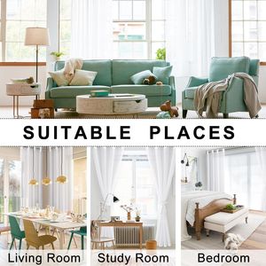 Tende e mantovane trasparenti bianche lunghe 84 pollici - Product Image 2