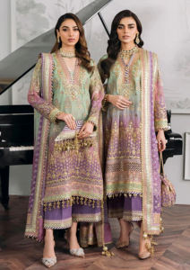 Ensemble de 2 pièces haut de gamme pour femme, style Salwar Kameez, imprimé numérique, style pakistanais, robe longue d'été pour soirée, séchage rapide, respirant - Product Image 2
