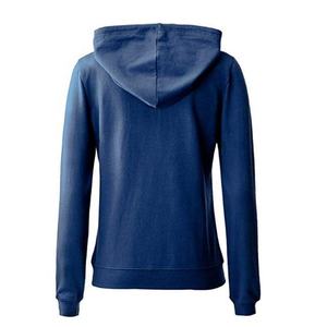 Sudadera con capucha de algodón tejido de color liso morado para mujer, con cremallera completa, corte regular, para otoño, bordado personalizado - Product Image 6