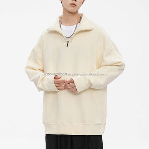 Sudadera con Media Cremallera para Hombre y Mujer, Estilo Polo, Casual, Cuello Medio Alto, Sudadera con Capucha Moderna - Product Image 1