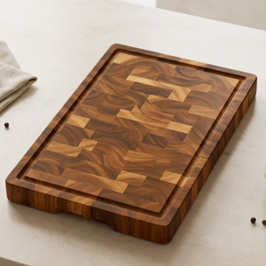 Planche à découper en bois d'acacia de qualité supérieure avec rainure, planche à découper en bois robuste pour légumes, préparation culinaire, en provenance du Vietnam - Product Image 4