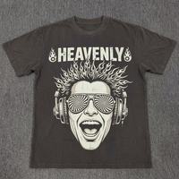 Produsen Industri Sporteria, Kaos Kasual Lengan Pendek 100% Katun, Layanan OEM Kustom, Warna Solid, Sablon Puff