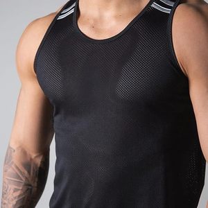 Débardeur de sport professionnel pour hommes, respirant, à séchage rapide, en tissu performant, sans manches, pour fitness, musculation, entraînement - Product Image 4