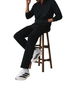 Ensemble T-shirt et pantalon pour homme de style chinois à manches longues, coupe ample, respirant, motif uni, grande taille - Product Image 5