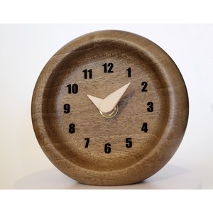 Reloj de Escritorio Minimalista de Madera, Circular, Funciona con Batería, Movimiento de Cuarzo, Visualización de Agujas, Diseño Moderno y Silencioso - Product Image 1