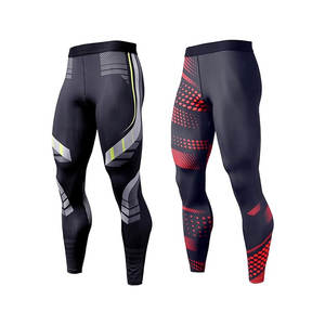 Pantalones de Compresión Sublimados para Hombre, Protección UV, Leggings Deportivos para Correr, Gimnasio, Yoga, 1 o 2 Unidades - Product Image 1