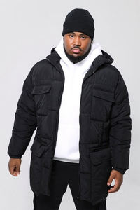 Blouson d'hiver matelassé entièrement personnalisable, tendance, chaud, style streetwear, entièrement zippé, pour hommes, à prix de gros - Product Image 2