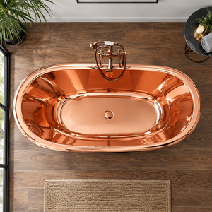 Baignoire autoportante ovale Daystar Trade en cuivre, classique, de luxe, artisanale, durable, pour adultes, pour la maison - Product Image 2