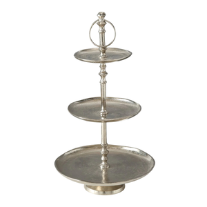 Elegante soporte dorado para pasteles de 2 niveles, expositor de postres de metal, decoración para el hogar, centro de mesa, bandeja para servir en cualquier ocasión a bajo precio. - Product Image 3