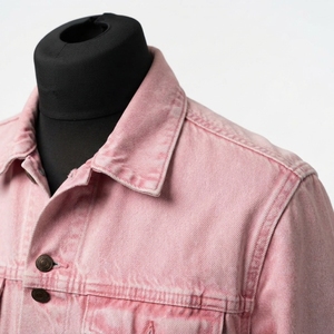 Top Trending 100% Cotton Breathable Quick Dry Winter Denim Jacket with <b>Stand</b> Collar and Front Logo for Men - Product Image 5