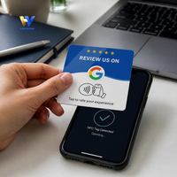 Etiqueta Adhesiva NFC de Fábrica al por Mayor, 13.56MHz NFC213, Etiqueta RFID Impermeable con Impresión Personalizada, Etiqueta Inteligente para Reseñas de Google