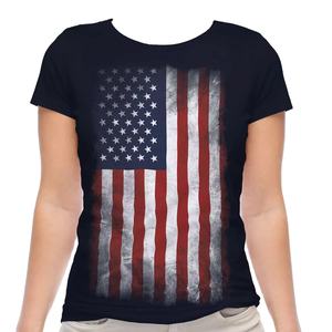 Camiseta informal de punto con estampado personalizable y cuello redondo de algodón de alta calidad para mujer, camiseta de Color sólido para mujer - Product Image 1