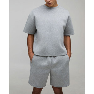 ชุดเซ็ตเสื้อผ้าสตรีทแวร์ผู้ชาย 2 ชิ้น กางเกงขาสั้น ชุดลำลองฤดูร้อน ผ้าแห้งเร็ว - Product Image 1