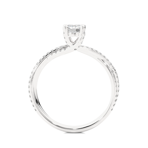 Bague de mariage exquise en diamant rond de 0,78 carat cultivé en laboratoire, en or massif 18 carats, bijoux fins faits à la main, collection de luxe pour fiançailles - Product Image 4