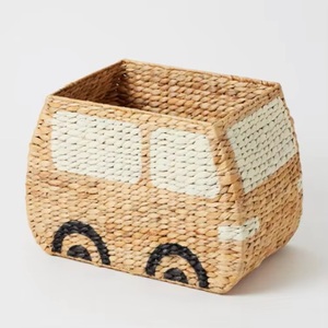 Cesta de Almacenamiento de Mimbre de Primera Calidad, Estilo Vintage, para Coche, con Organizador de Juguetes, Ahorra Espacio, Decoración para Habitación Infantil, Hecha a Mano, Ecológica - Product Image 5