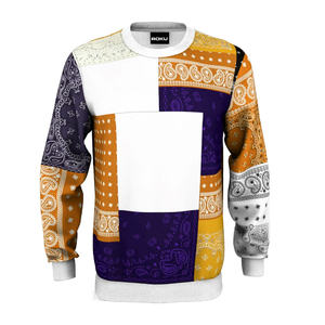 Sudadera de terciopelo personalizada de alta calidad para hombre, Jogger de cuello redondo de algodón con impresión Digital, felpa teñida lisa en blanco para invierno - Product Image 1