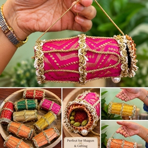 ของชำร่วยงานแต่งงานทำมือขนาดเล็ก รูปทรงดอลกี สำหรับงานเมเฮนดี ฮัลดี ซันเกต ของขวัญตอบแทนงานแต่งงาน ของตกแต่งงานแต่งงาน ภาชนะใส่ของชำร่วย - Product Image 5