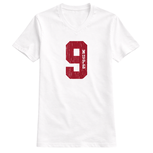 T-shirt col en V Kappa Alpha Psi Numéro 9 Blanc – Vêtement de Fraternité Grecque avec Motif Audacieux, Confort Premium et Coupe Élégante - Product Image 4