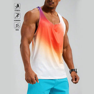 Camiseta sin mangas de fitness para hombre 2023 con cuello redondo, de algodón de secado rápido, ropa de gimnasio ligera y transpirable, chaleco muscular. - Product Image 6