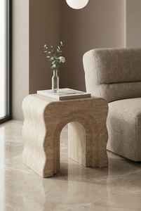 โต๊ะข้างเตียงหินอ่อนแกะสลัก งานแฮนด์เมด หินธรรมชาติ เก้าอี้หินสไตล์โมเดิร์น มินิมอล เฟอร์นิเจอร์หินออร์แกนิค - Product Image 4