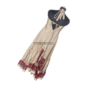 Bohemian 2026 Vintage Looking Dress For Women's Wear Silk <b>Spaghetti</b> Maxi Dress Ladies Elegant Dinner Gown Sleeveless Dress Silk - Product Image 3