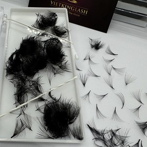Extensions de cils synthétiques en gros du Vietnam, très populaires, 0.03 C 10D-20D, longues et naturelles, courbures CC/DD/M/L, préfabriquées, Mega High - Product Image 1