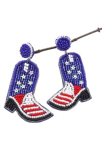 Nuevo bordado étnico bohemio POKES pendientes de gota con cuentas de semillas hechos a mano joyería de fiesta Unisex de moda estilo de moda exagerado - Product Image 6