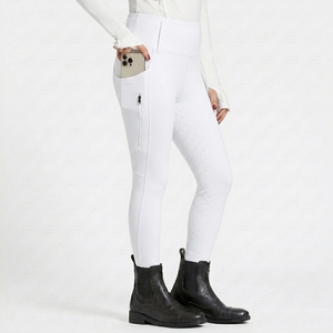 Leggings de equitación con agarre de silicona para mujer, con bolsillos con cremallera, pantalones de montar, leggings de equitación, nuevo estilo - Product Image 1