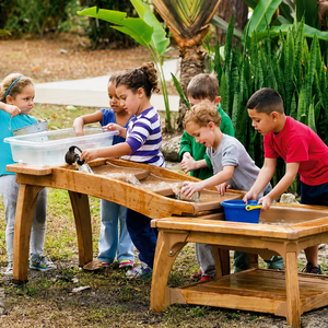 Mesa de Agua y Arena de Madera para Exteriores, Muebles Montessori para Preescolar, Guardería, Jardín de Infancia, Estación de Juego Interactiva, Dormitorio Escolar - Product Image 1