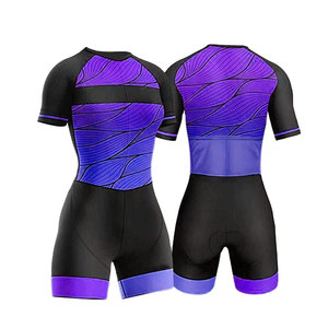 Ensemble de cyclisme réversible pour femme, thème vélo, sublimé, anti-UV, 100 % polyester, collection été, vente en gros Solid Traders - Product Image 6