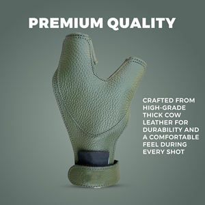 Guante de cuero resistente para tiro con arco, para cazadores con arco tradicional, con almohadillas gruesas para los dedos para mayor comodidad durante el disparo con arco. - Product Image 3