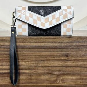 Cartera de Mujer de Cuero Estampado a Cuadros, Hecha a Mano, de Alta Calidad con Estándar RFID, Proveedor Líder en 2025, Bolso de Mano Largo para Viaje - Product Image 4