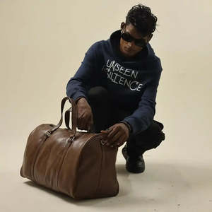 Bolsa de Viaje de Cuero Personalizada, Unisex, para Fin de Semana, con Cierre de Cremallera y Asas Dobles, Fabricante y Proveedor - Product Image 4