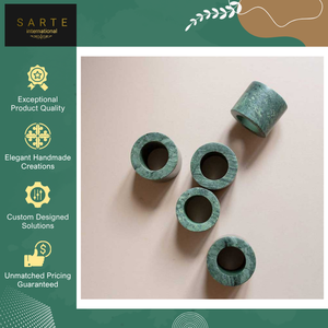 Fournisseur et exportateur de premier plan vendant des anneaux de serviette en marbre de luxe or et blanc de qualité supérieure pour les acheteurs en gros - Product Image 5