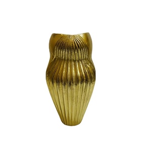 Vase à fleurs en métal doré Antique, décoration de maison, pour mariage et fêtes, vente en gros, 12 pièces - Product Image 4