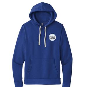 Sudadera con Capucha Azul Oscuro de Felpa para Hombre, Sudadera con Capucha de Felpa Francesa Next Level para Adultos, Sudadera con Capucha Sólida para Hombre, Sudadera Unisex - Product Image 4