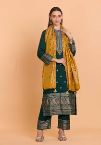 Safaa - Vente en gros de vêtements ethniques indiens, ensemble de kurti en viscose tissée, tenue de fête traditionnelle pour femmes, matière pour robe, costumes pakistanais - Product Image 3
