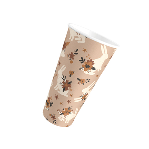 Gobelet en papier à paroi simple de 20 oz imprimé sur mesure, revêtement PE intérieur, qualité alimentaire, recyclable, jetable, pour thé au lait froid, marque Riiqi, Taïwan - Product Image 1