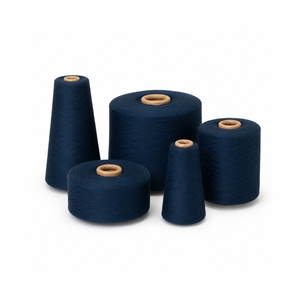 Fil de coton 100% ring-spun, teint en grège gris, pour le tissage textile, absorbant l'humidité, fabriqué en Inde. - Product Image 3