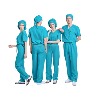CONCEPTION PERSONNALISÉE deux tons gommage ensemble sans manches infirmière cargo pantalon uniforme médical de qualité supérieure hôpital vêtements FMF usine-BASSE quantité minimale de commande - Product Image 1