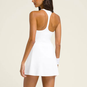 Vestido de Tenis Personalizado para Mujer, Espalda Descubierta, Falda Plisada, Estilo Retro Vintage, Secado Rápido, Traje Deportivo para Tenis, OEM - Product Image 3