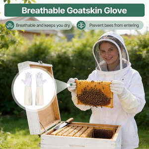 Traje de Apicultura con Velo Protector y Mangas Largas, Anti-Picaduras, Ventilado, para Manipulación de Abejas, Cosecha de Miel y Uso en Apicultura - Product Image 5
