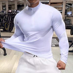 Fabricant de T-shirts de compression OEM/ODM personnalisés – Vêtements de sport et de fitness en polyester et élasthanne – Marque privée, logo personnalisé, vente en gros - Product Image 2